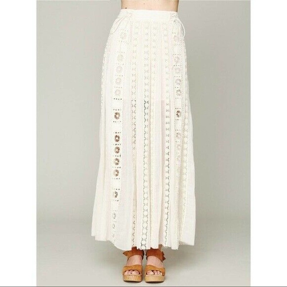 Free People FP One White Corset Maxi Skirt L - Picture 2 of 4